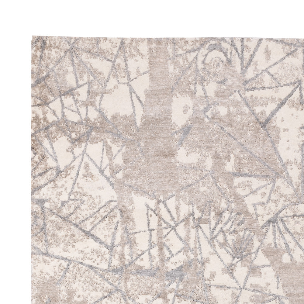 Designer tæppe - 304 x 204 cm - sølv