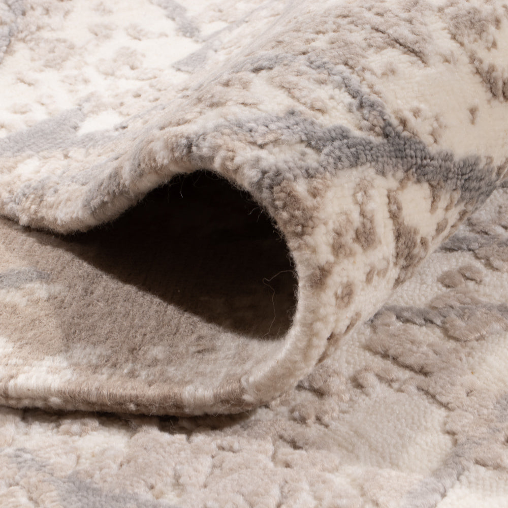 Designer tæppe - 304 x 204 cm - sølv