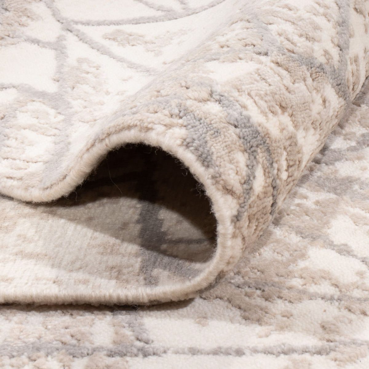 Designer tæppe - 301 x 204 cm - sølv