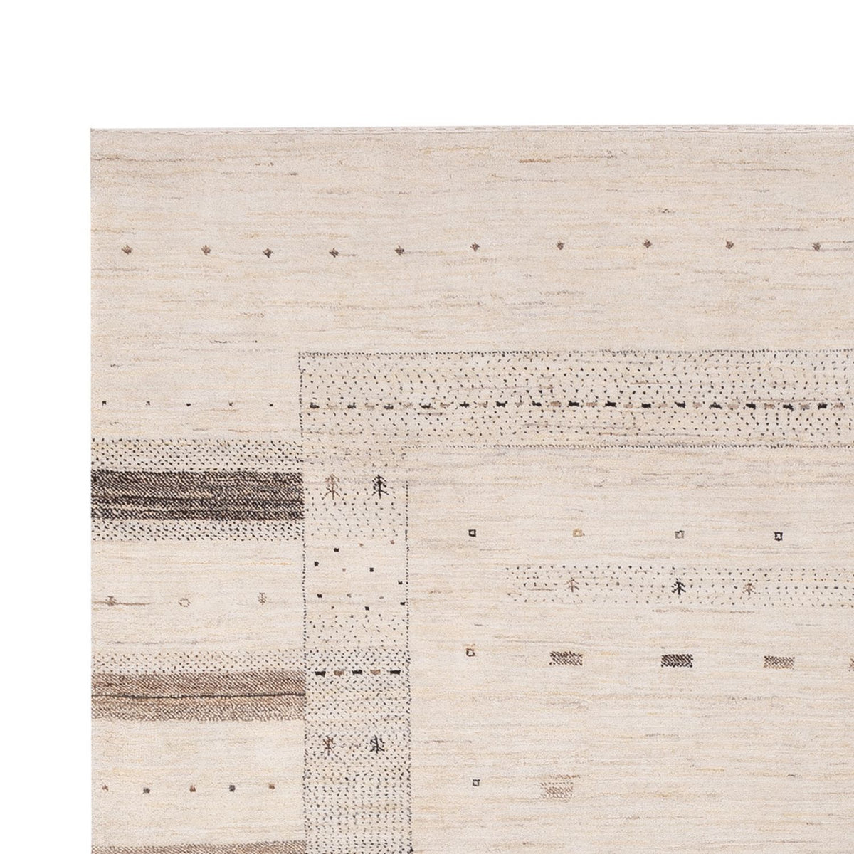 Gabbeh-tæppe - Loribaft Indus - 300 x 206 cm - creme