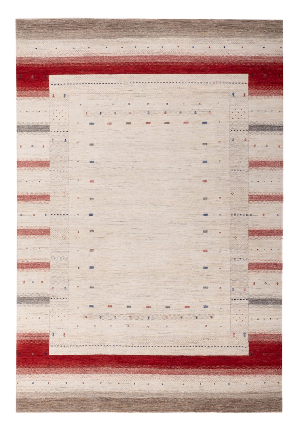 Gabbeh Teppich - Loribaft Indus - 306 x 202 cm - creme
