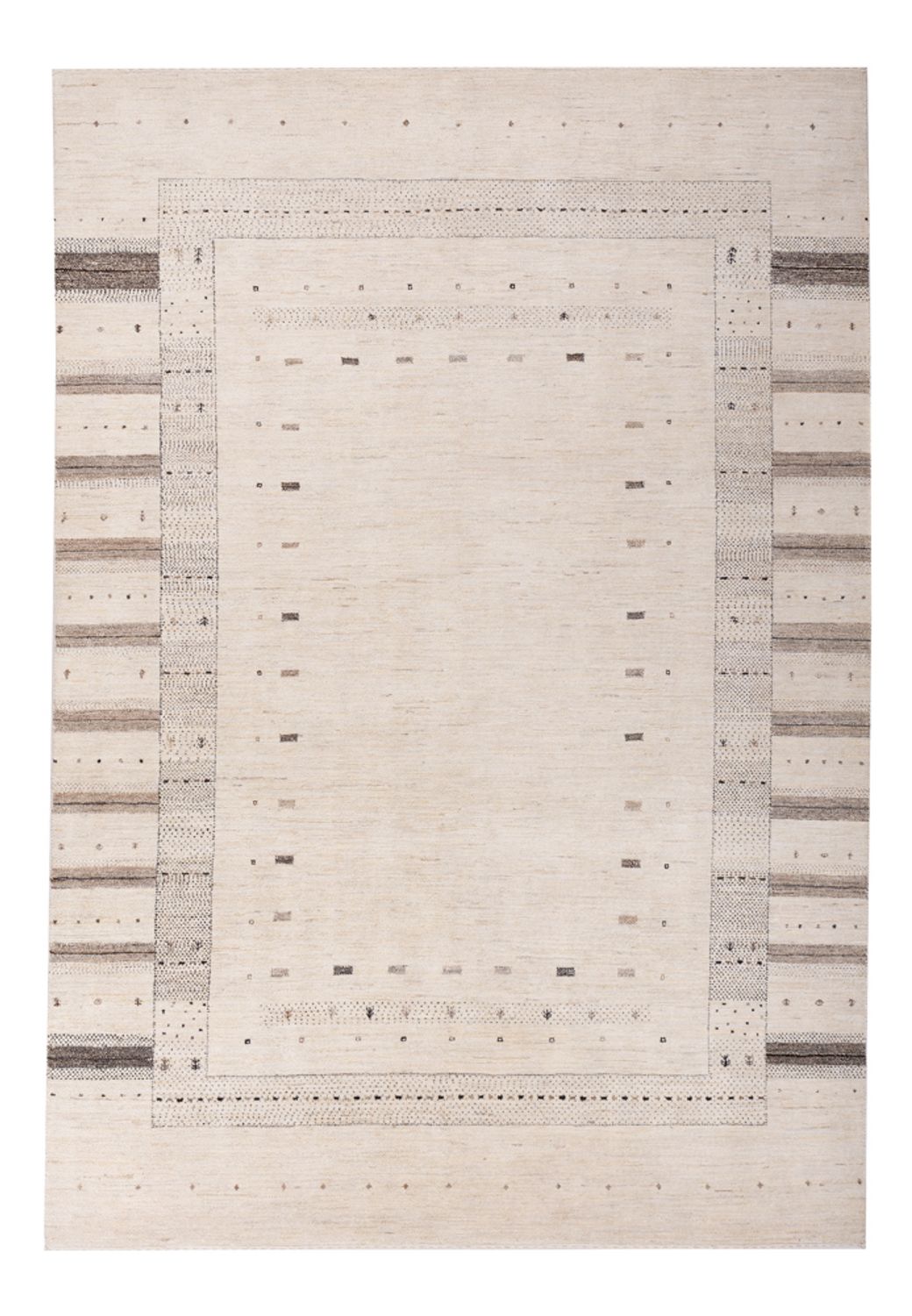 Gabbeh-tæppe - Loribaft Indus - 302 x 202 cm - creme