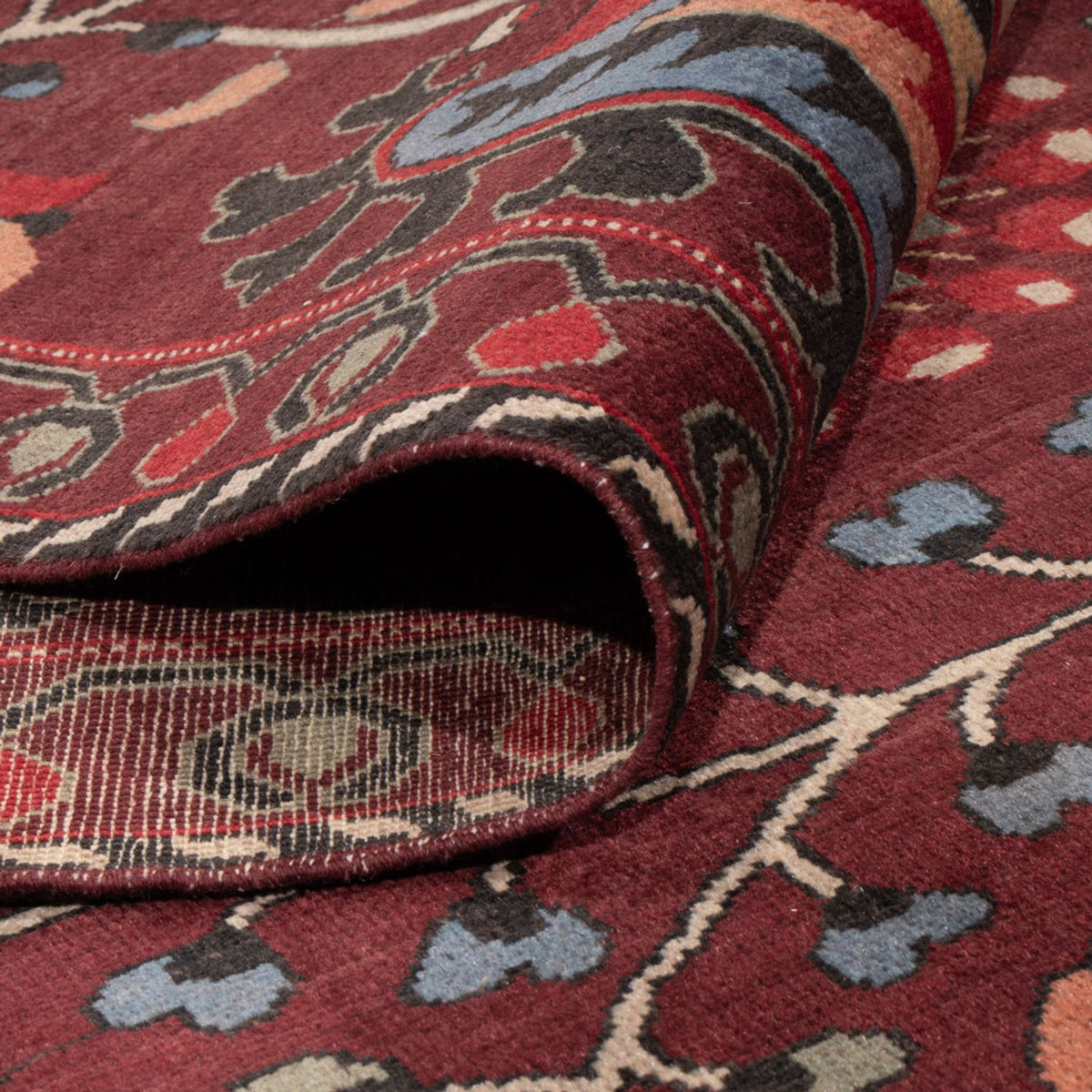 Designer tæppe - 309 x 251 cm - vin rød