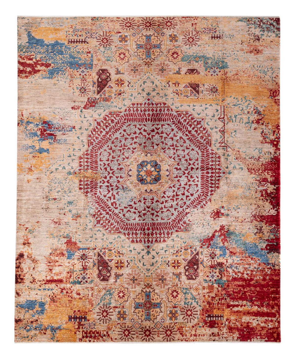 Designer tæppe - 290 x 244 cm - flerfarvet