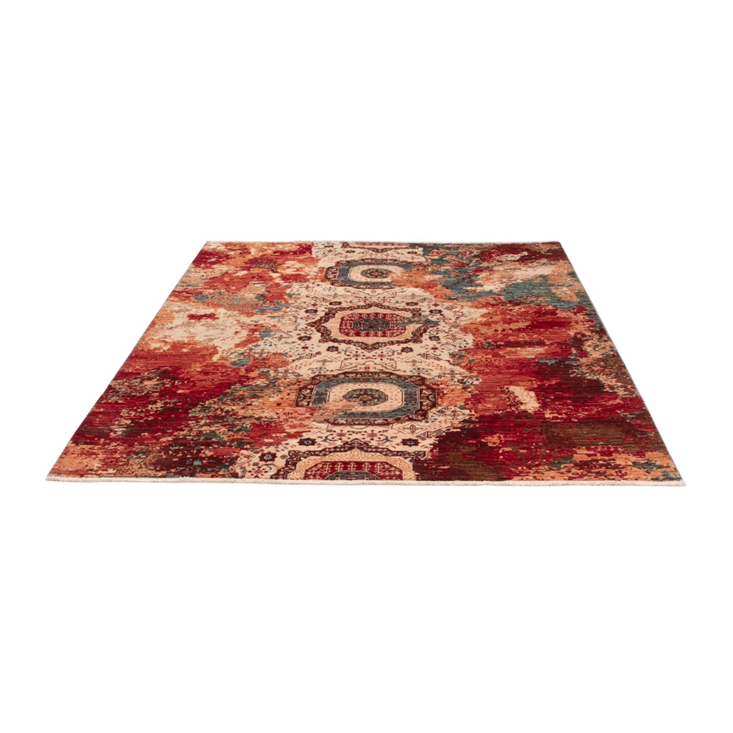 Designer Teppich - 200 x 155 cm - mehrfarbig