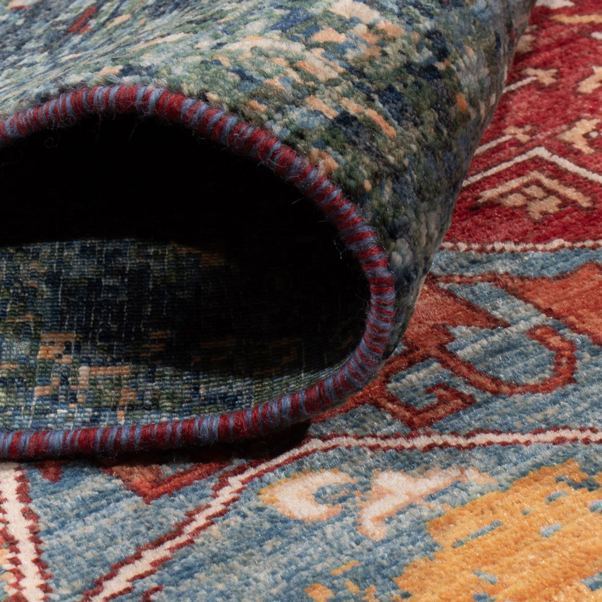 Designer tæppe - 239 x 168 cm - flerfarvet