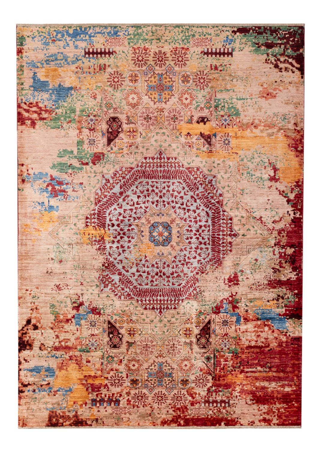 Designer Teppich - 239 x 175 cm - mehrfarbig
