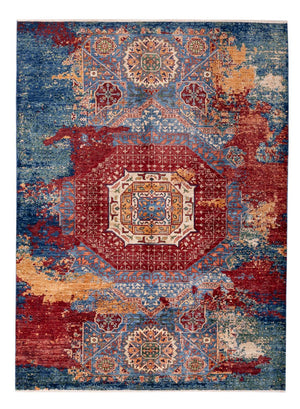 Designer Teppich - 230 x 176 cm - mehrfarbig