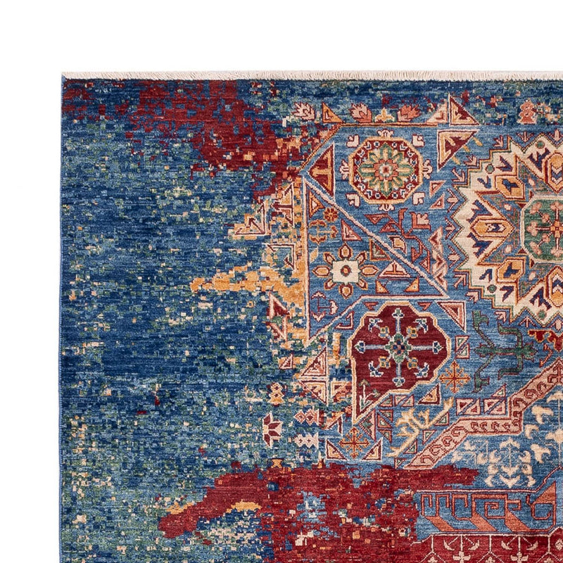 Designer Teppich - 230 x 176 cm - mehrfarbig
