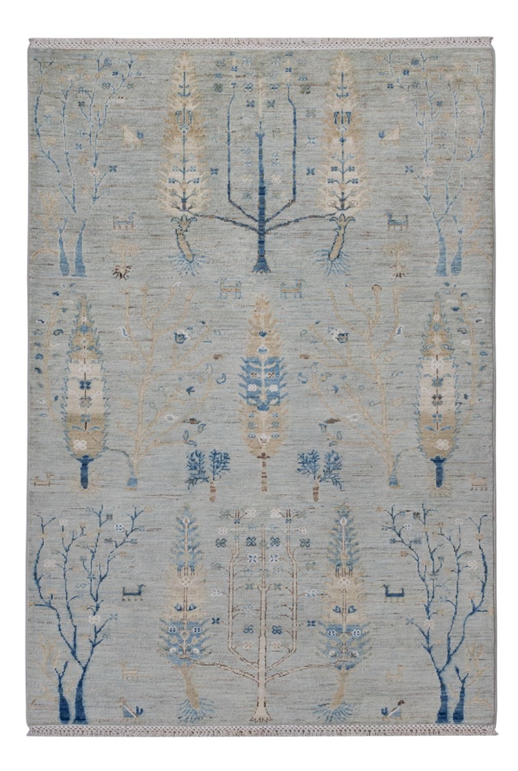 Designer Teppich - 181 x 120 cm - silber