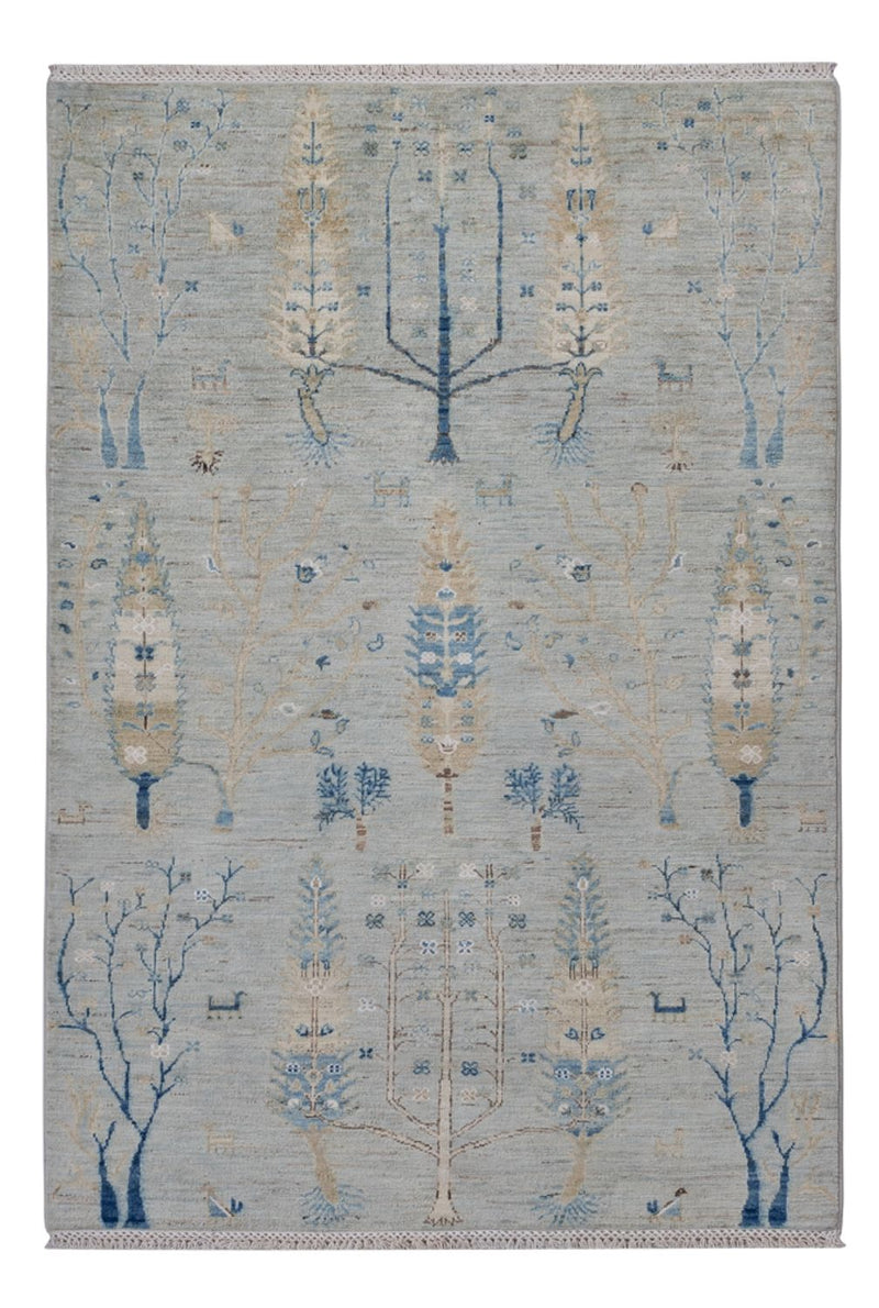 Designer Teppich - 181 x 120 cm - silber