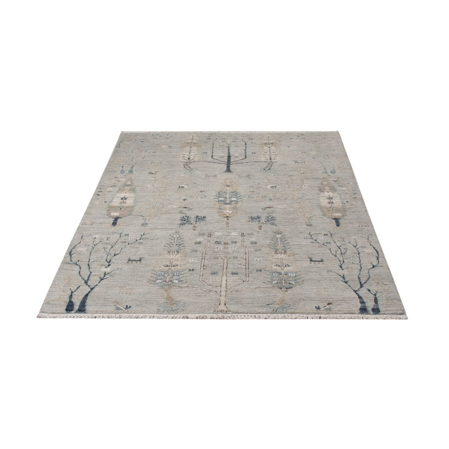Designer Teppich - 181 x 120 cm - silber