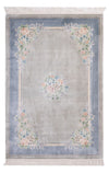 Kinesisk silke Tæppe 123x185cm - Orientalsk tæppe - Rektangulær / Grå / 123 x 185 cm Rektangulær