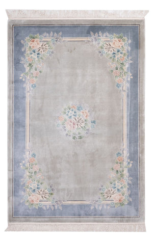 Silketæppe - China Silk - 185 x 123 cm - grå