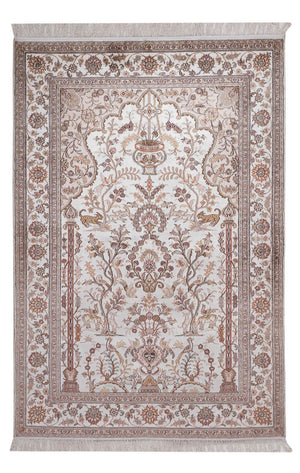 Silketæppe - China Silk - 183 x 122 cm - creme