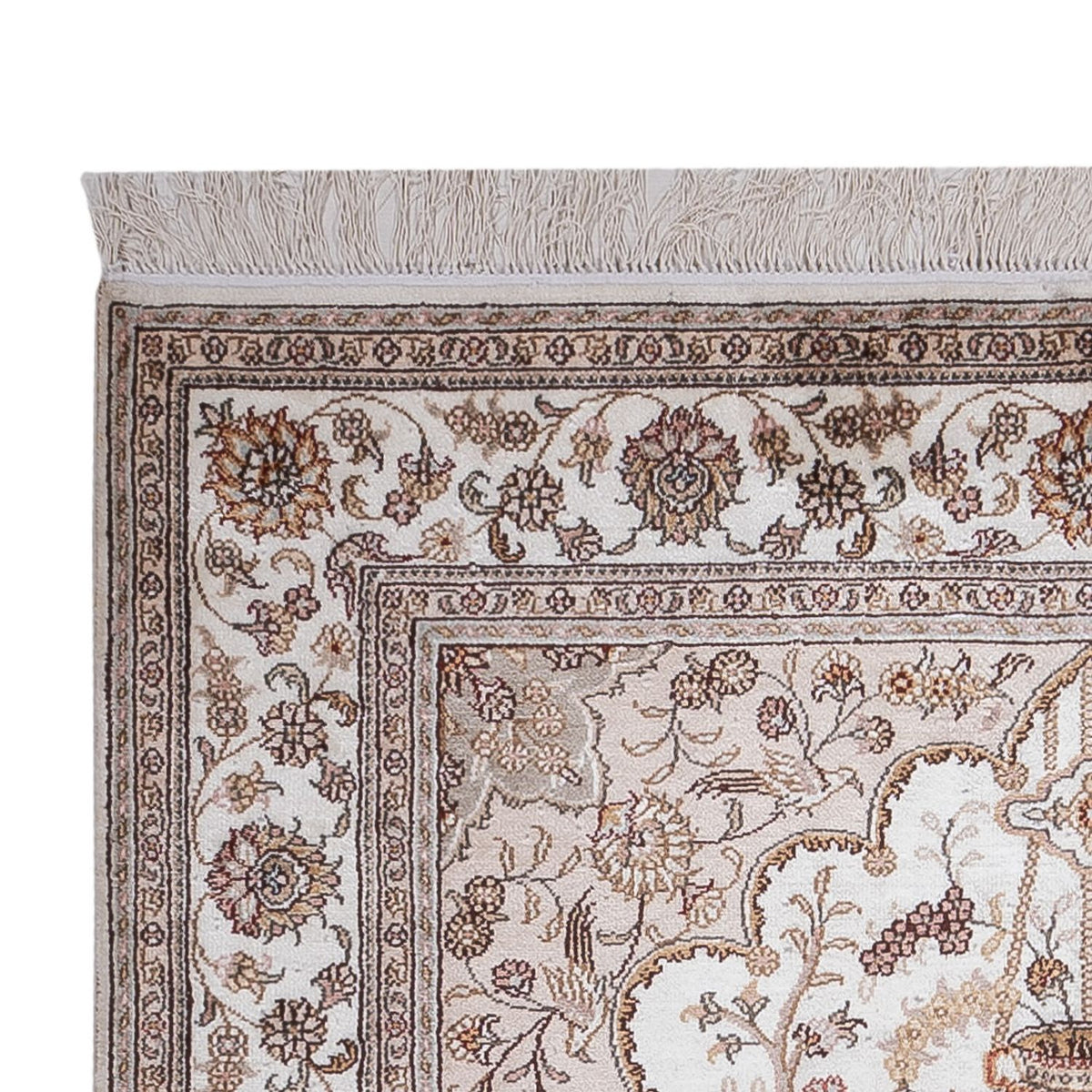 Silketæppe - China Silk - 183 x 122 cm - creme