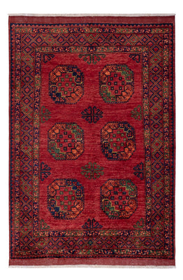 Afghansk tæppe - Kunduz - 222 x 154 cm - rød