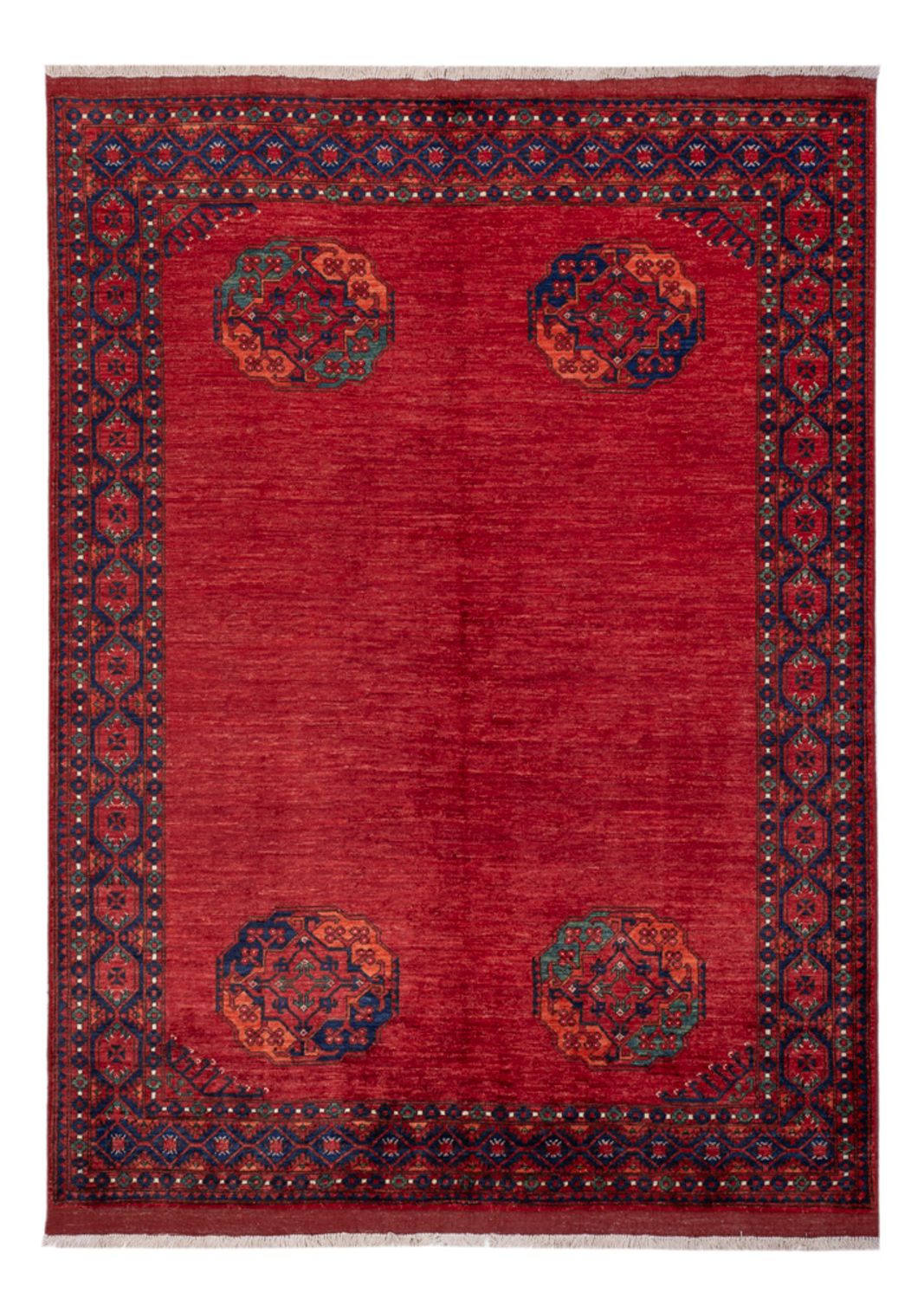 Afghansk tæppe - Kunduz - 238 x 176 cm - rød