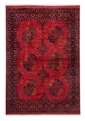 Afghansk tæppe - Kunduz - 234 x 172 cm - rød