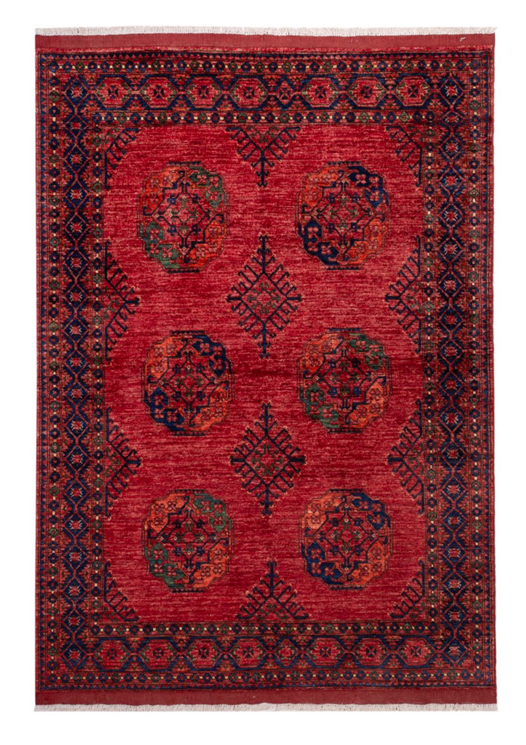 Afghansk tæppe - Kunduz - 234 x 172 cm - rød
