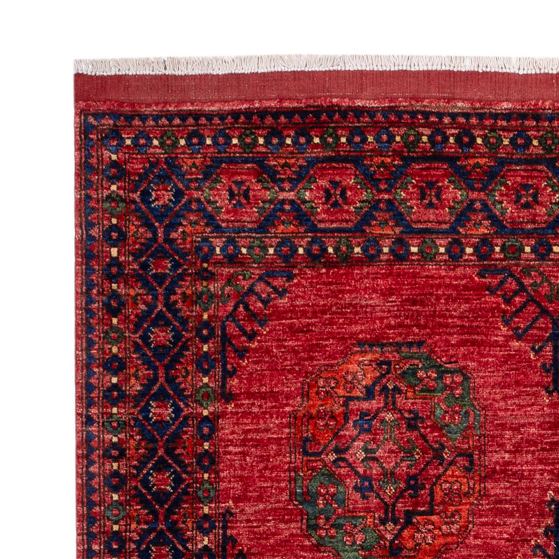 Afghansk tæppe - Kunduz - 234 x 172 cm - rød