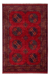 Afghansk tæppe - Kunduz - 256 x 176 cm - rød