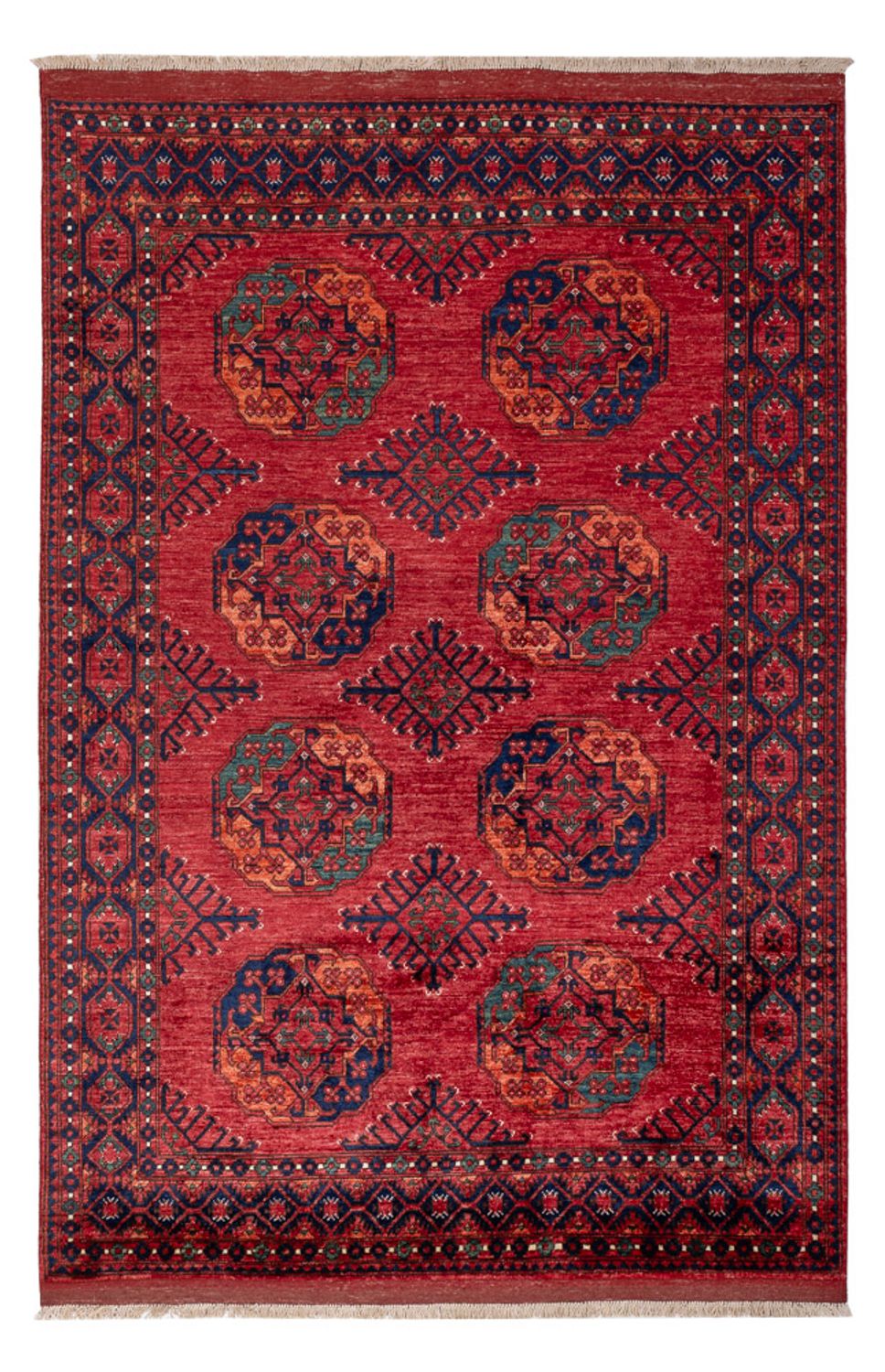 Afghansk tæppe - Kunduz - 250 x 174 cm - rød