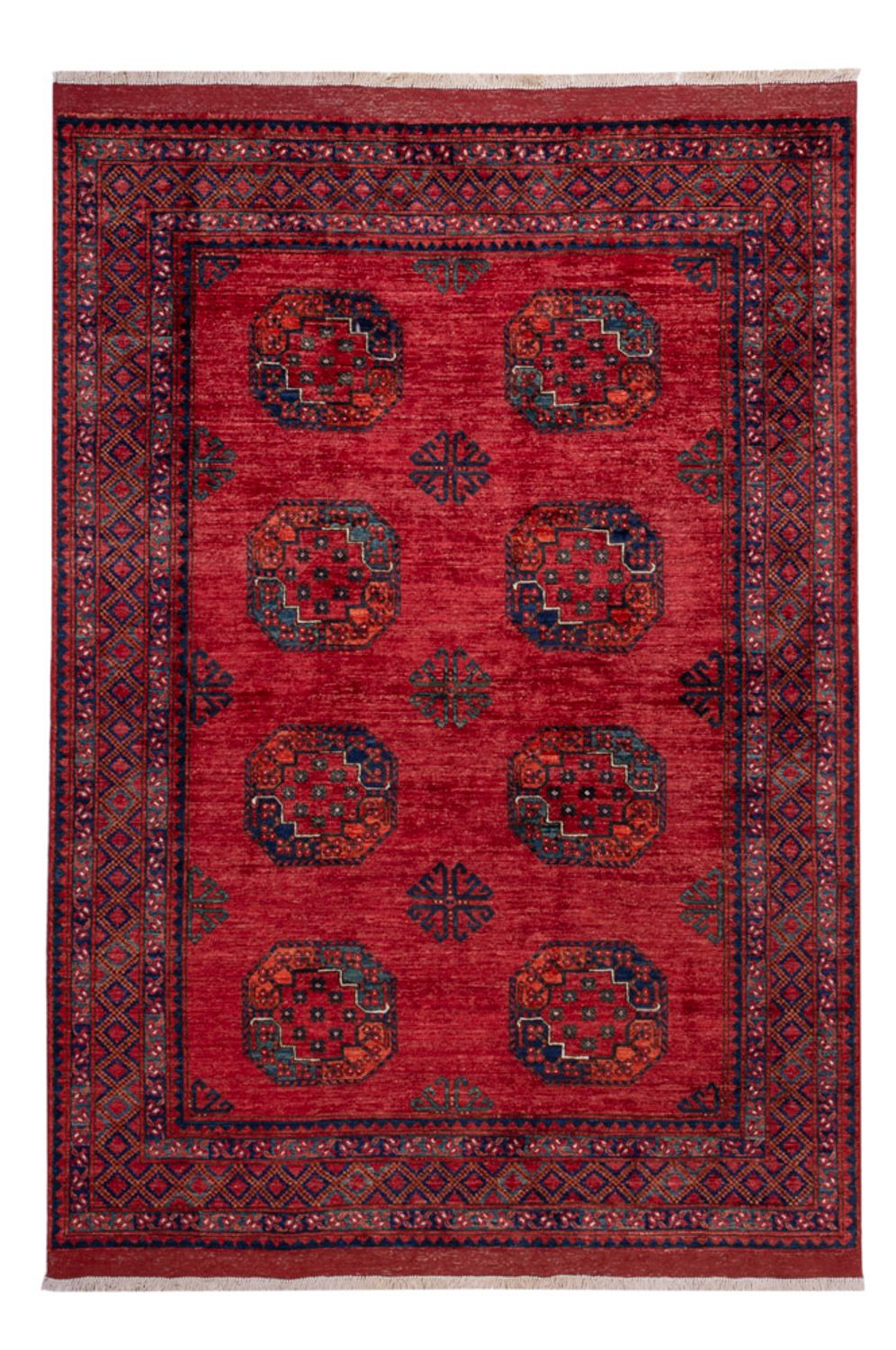 Afghansk tæppe - Kunduz - 235 x 173 cm - rød