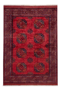 Afghansk tæppe - Kunduz - 235 x 173 cm - rød