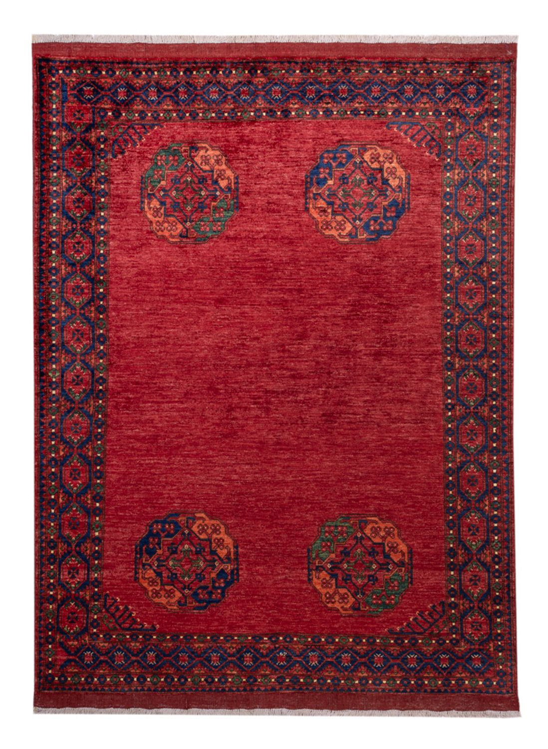 Afghansk tæppe - Kunduz - 239 x 177 cm - rød
