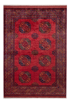 Afghansk tæppe - Kunduz - 243 x 177 cm - rød