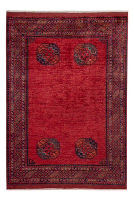 Afghansk tæppe - Kunduz - 240 x 173 cm - rød