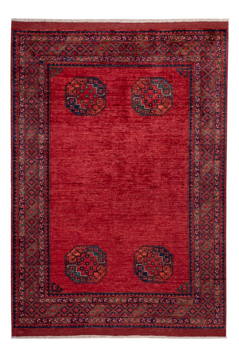 Afghansk tæppe - Kunduz - 240 x 173 cm - rød