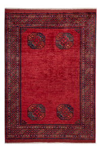 Afghansk tæppe - Kunduz - 240 x 173 cm - rød