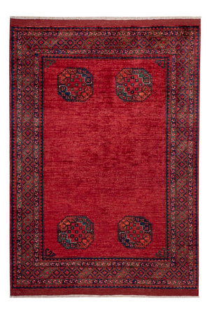 Afghansk tæppe - Kunduz - 240 x 173 cm - rød