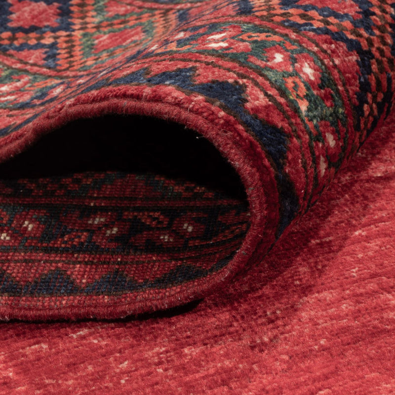 Afghansk tæppe - Kunduz - 240 x 173 cm - rød