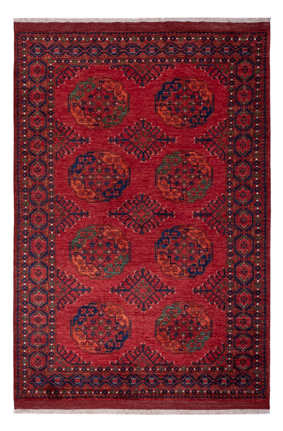 Afghansk tæppe - Kunduz - 239 x 165 cm - rød