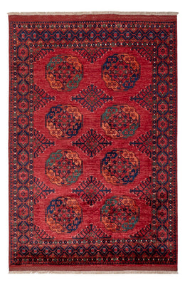 Afghansk tæppe - Kunduz - 234 x 176 cm - rød