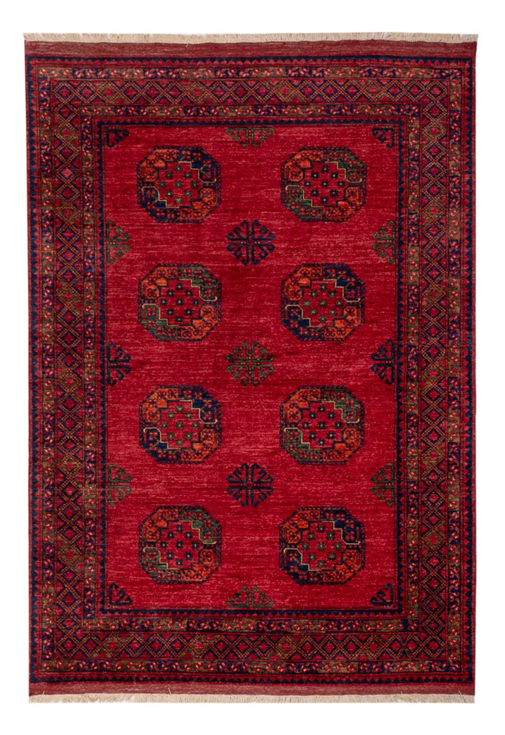 Afghansk tæppe - Kunduz - 242 x 171 cm - rød