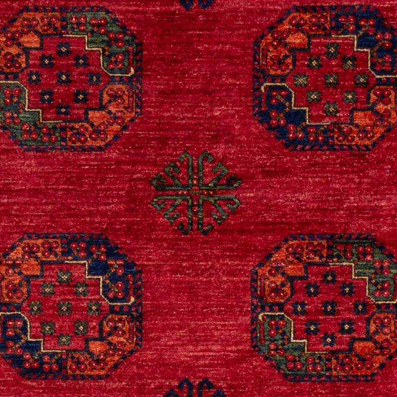 Afghansk tæppe - Kunduz - 242 x 171 cm - rød