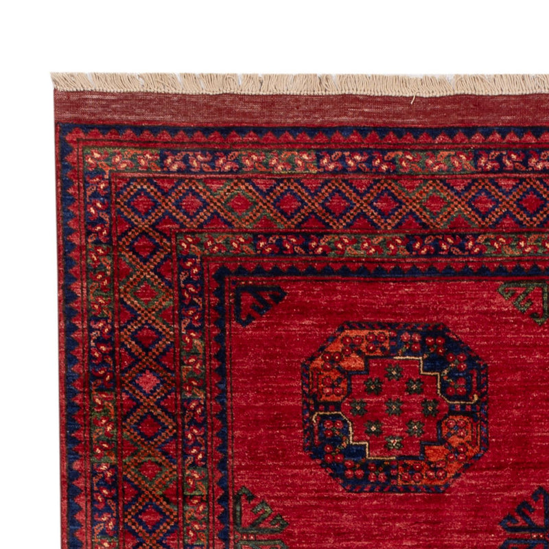 Afghansk tæppe - Kunduz - 242 x 171 cm - rød