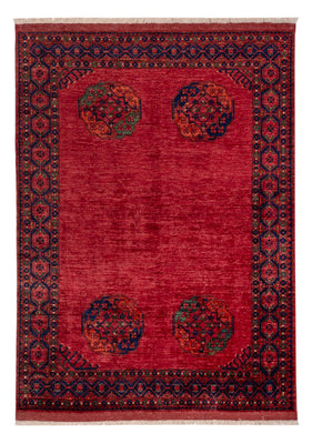 Afghansk tæppe - Kunduz - 244 x 177 cm - rød