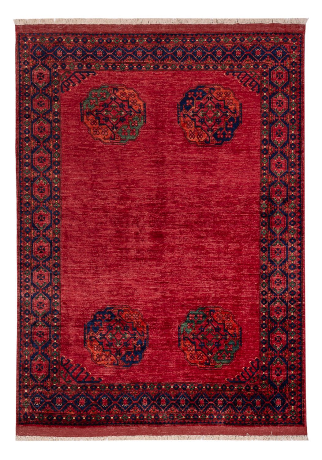 Afghansk tæppe - Kunduz - 244 x 177 cm - rød