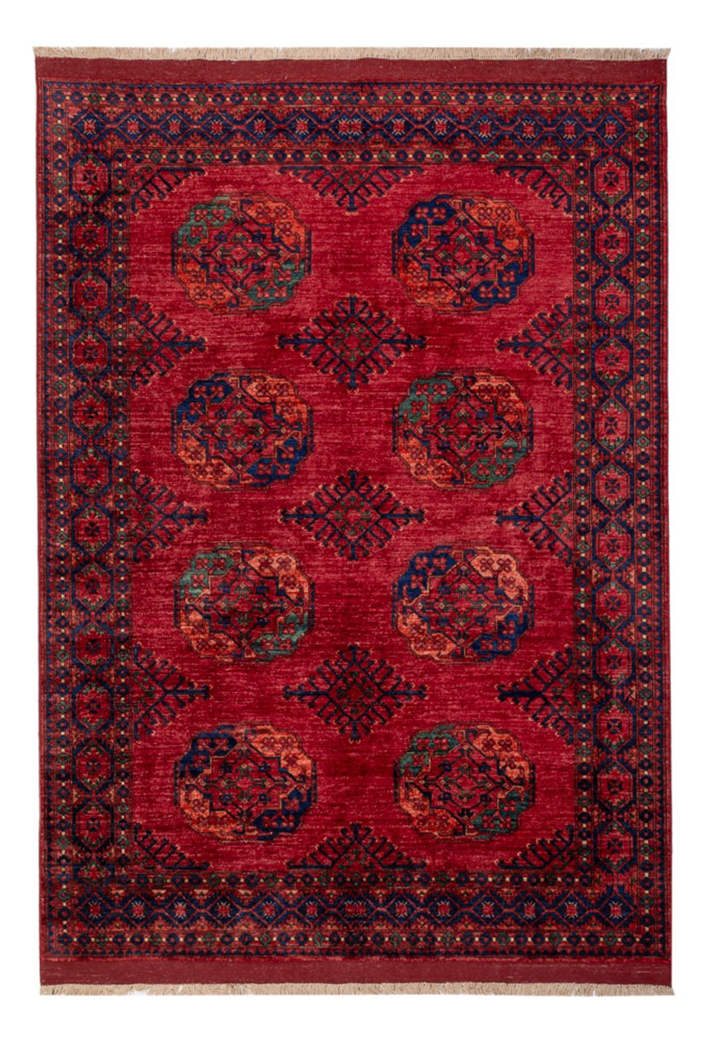 Afghansk tæppe - Kunduz - 241 x 174 cm - rød