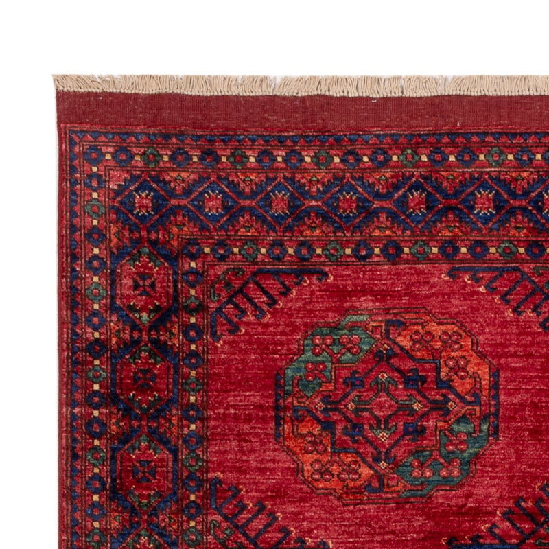 Afghansk tæppe - Kunduz - 241 x 174 cm - rød