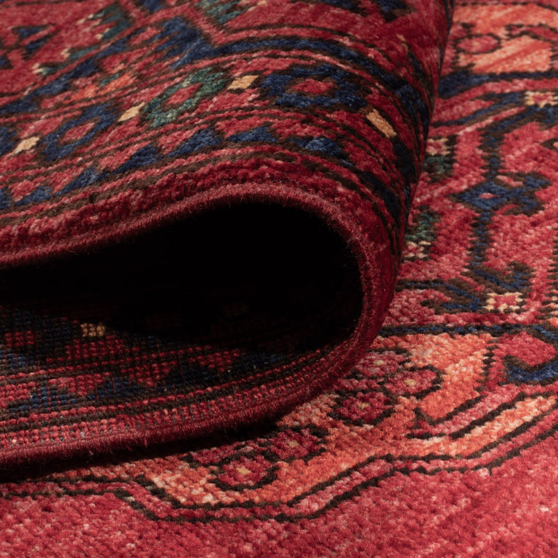 Afghansk tæppe - Kunduz - 241 x 174 cm - rød