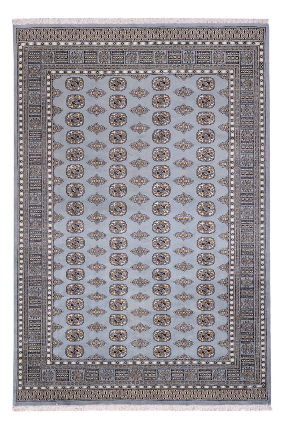 Afghansk tæppe - Bukhara - 300 x 204 cm - lysegrå