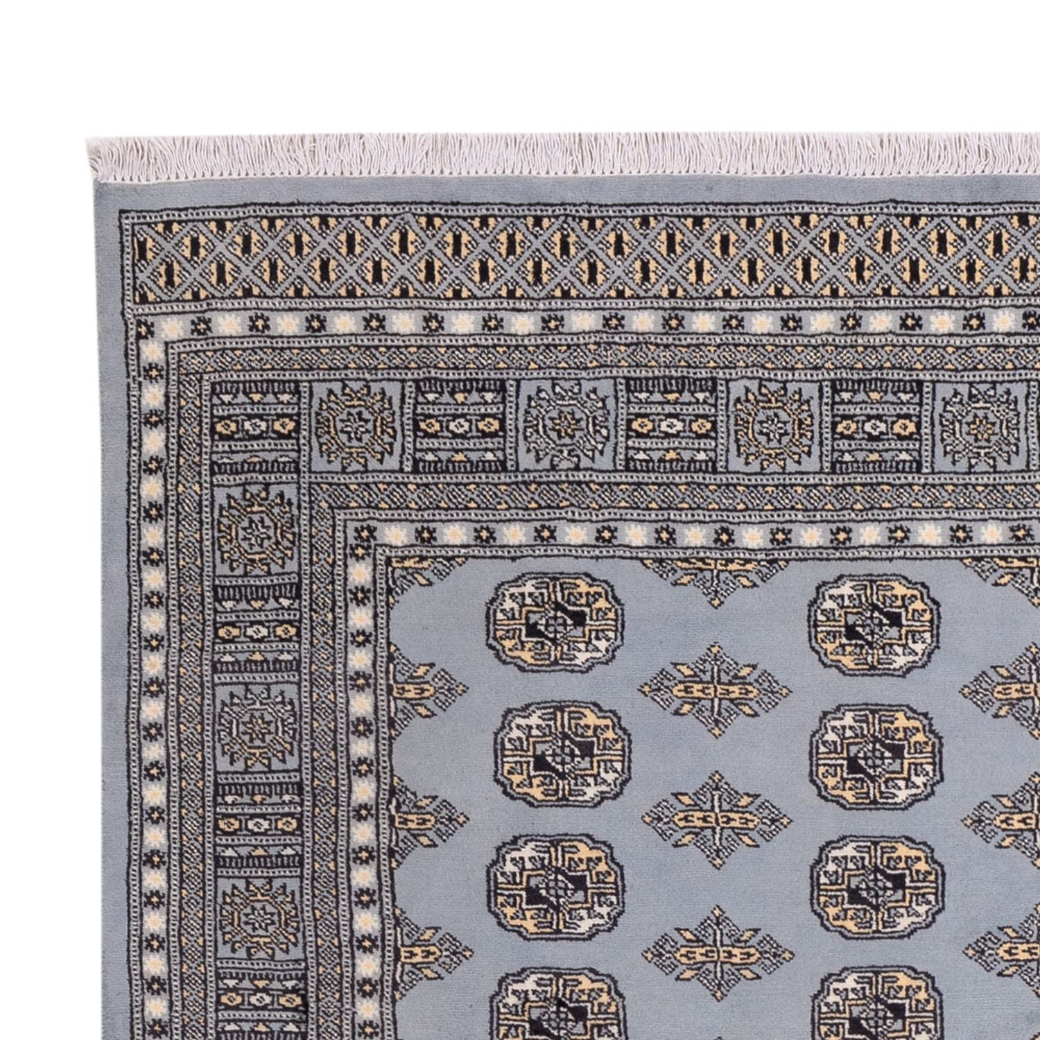 Afghansk tæppe - Bukhara - 300 x 204 cm - lysegrå