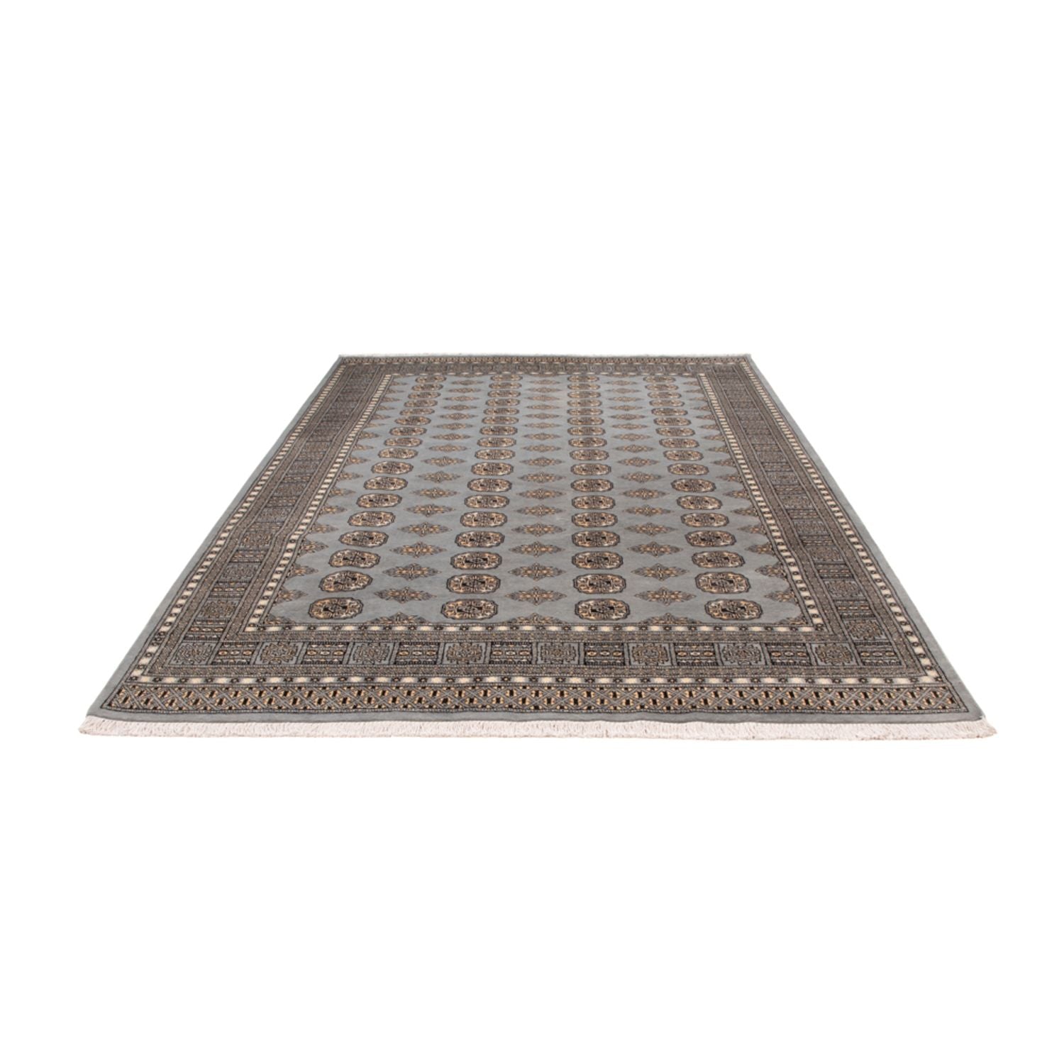 Afghansk tæppe - Bukhara - 300 x 204 cm - lysegrå