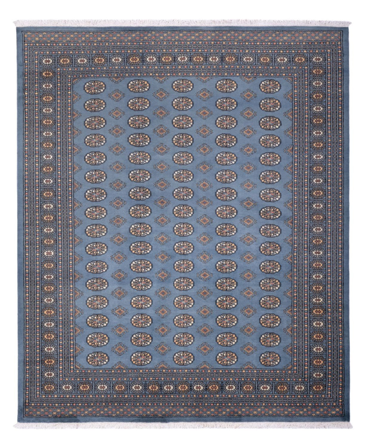 Afghansk tæppe - Bukhara - 305 x 249 cm - lyseblå